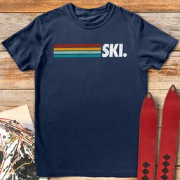 Classic Ski Line T Shirt Gift For Skier