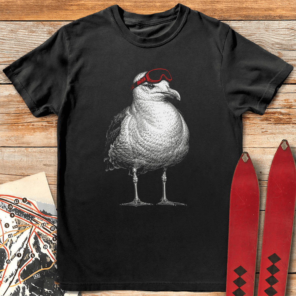 Seagull Skier T Shirt Gift For Skier