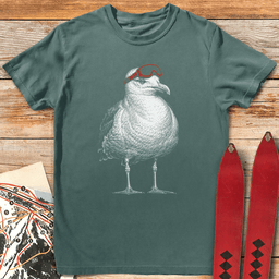 Seagull Skier T Shirt Gift For Skier