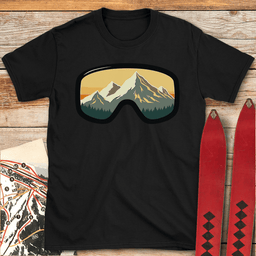 Goggle Mountain T Shirt Gift For Skier