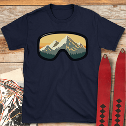 Goggle Mountain T Shirt Gift For Skier