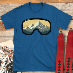 Goggle Mountain T Shirt Gift For Skier
