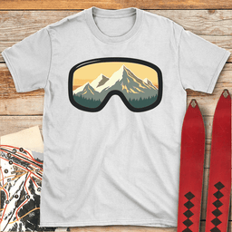 Goggle Mountain T Shirt Gift For Skier