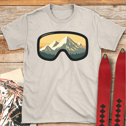 Goggle Mountain T Shirt Gift For Skier