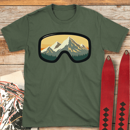 Goggle Mountain T Shirt Gift For Skier