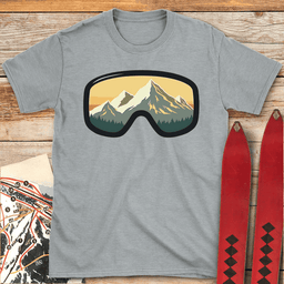 Goggle Mountain T Shirt Gift For Skier