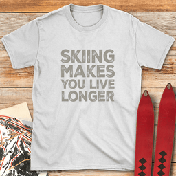 Live Long Ski T Shirt Gift For Skier