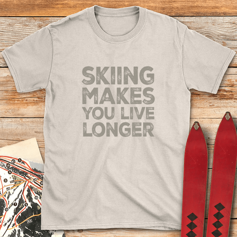 Live Long Ski T Shirt Gift For Skier
