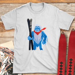 Paper Yeti T Shirt Gift For Skier