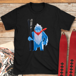 Paper Yeti T Shirt Gift For Skier