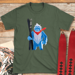 Paper Yeti T Shirt Gift For Skier