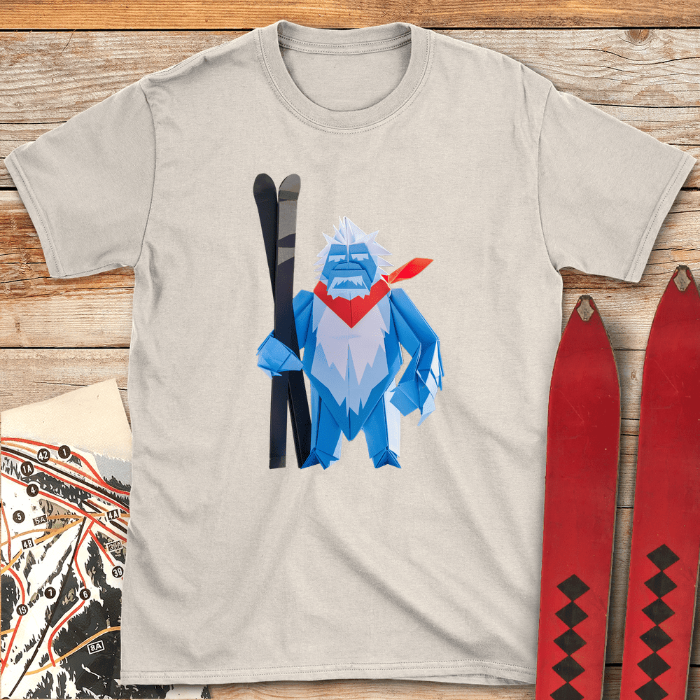 Paper Yeti T Shirt Gift For Skier