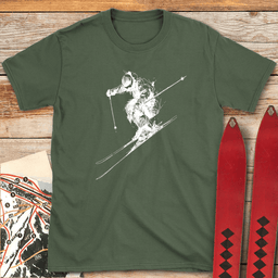 Rough Rider T Shirt Gift For Skier