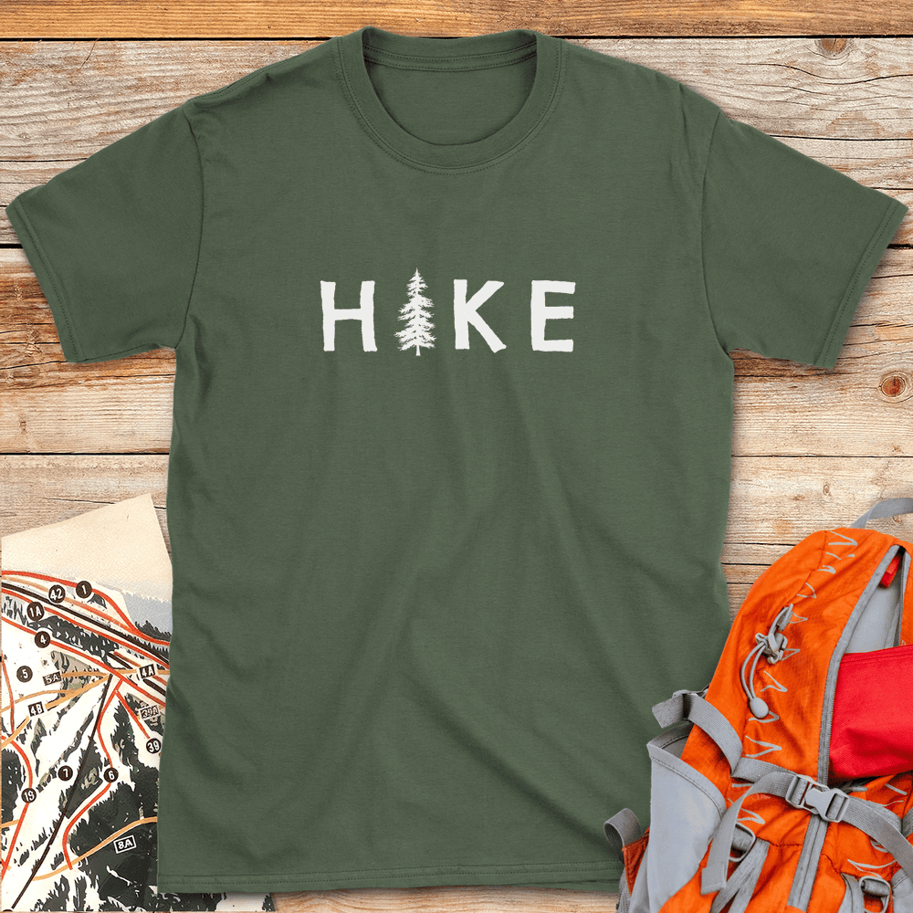 Hike Tree T Shirt Gift For Skier
