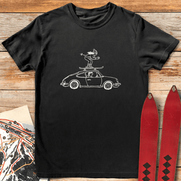 Roof Ride T Shirt Gift For Skier