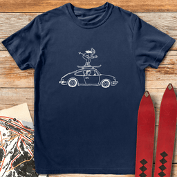 Roof Ride T Shirt Gift For Skier