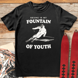 Fountain Of Youth T Shirt Gift For Skier