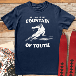 Fountain Of Youth T Shirt Gift For Skier