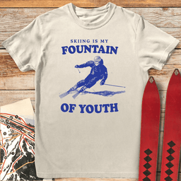 Fountain Of Youth T Shirt Gift For Skier