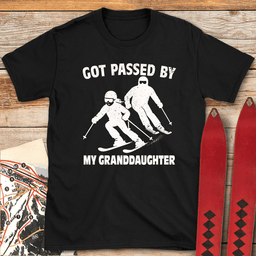 Passed By Granddaughter T Shirt Gift For Skier