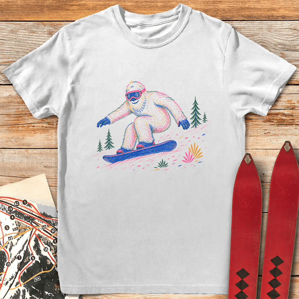 Color Yeti Snowboard T Shirt Gift For Snowboarder