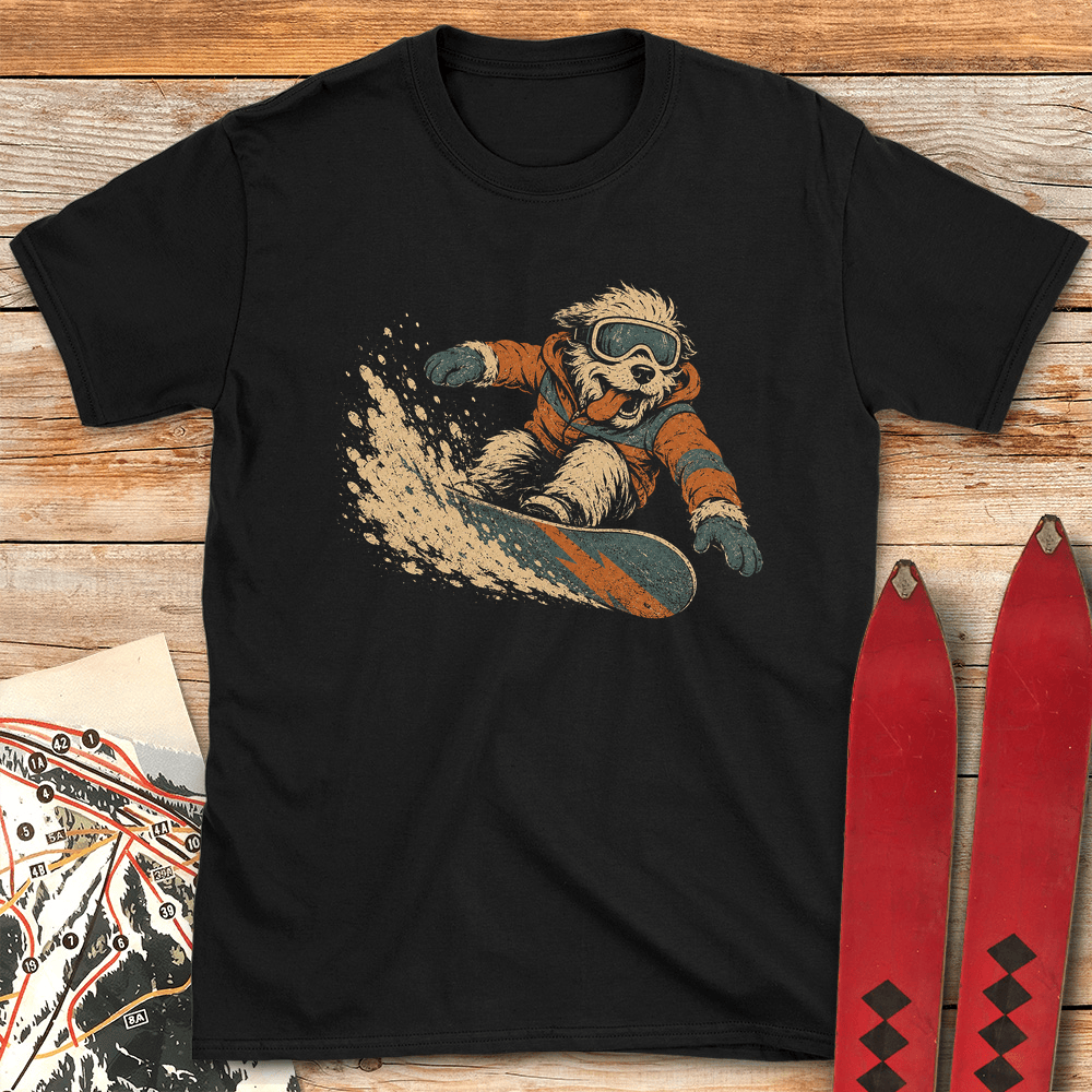 Canine Snowboarder T Shirt Gift For Snowboarder