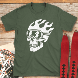 Grin Reaper T Shirt Gift For Skier