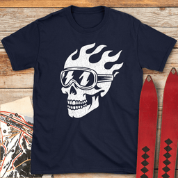 Grin Reaper T Shirt Gift For Skier