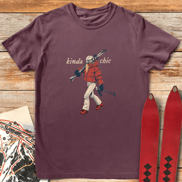 Kinda Chic T Shirt Gift For Skier