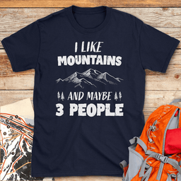 Mountains 3 People T Shirt Gift For Skier