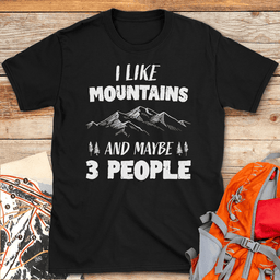Mountains 3 People T Shirt Gift For Skier