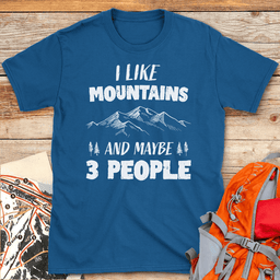 Mountains 3 People T Shirt Gift For Skier