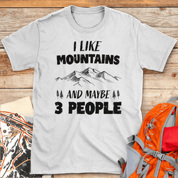 Mountains 3 People T Shirt Gift For Skier