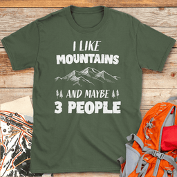Mountains 3 People T Shirt Gift For Skier