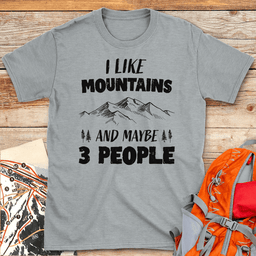 Mountains 3 People T Shirt Gift For Skier