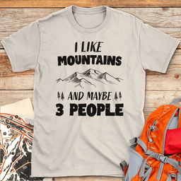 Mountains 3 People T Shirt Gift For Skier