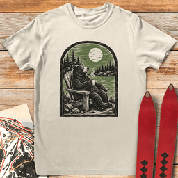 Chill Coffee Bear T Shirt Gift For Skier