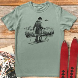 Cowboy Skier T Shirt Gift For Skier