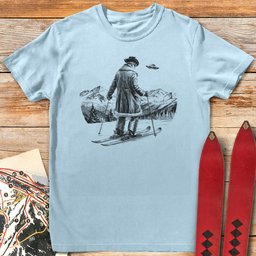 Cowboy Skier T Shirt Gift For Skier