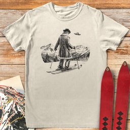 Cowboy Skier T Shirt Gift For Skier