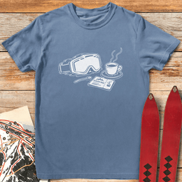 Coffee First T Shirt Gift For Skier