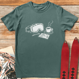 Coffee First T Shirt Gift For Skier