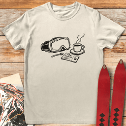 Coffee First T Shirt Gift For Skier