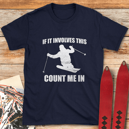 Count Me In T Shirt Gift For Skier