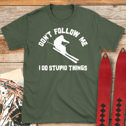 Dont Follow Me T Shirt Gift For Skier