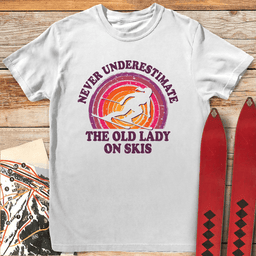 Old Lady Shreds T Shirt Gift For Skier