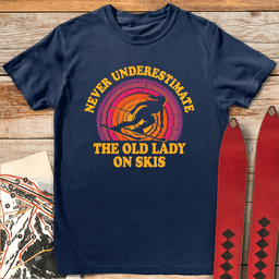 Old Lady Shreds T Shirt Gift For Skier