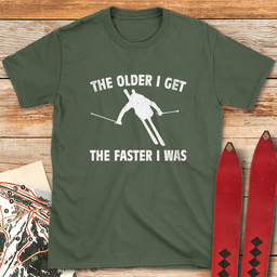 Fast Memories Ski T Shirt Gift For Skier