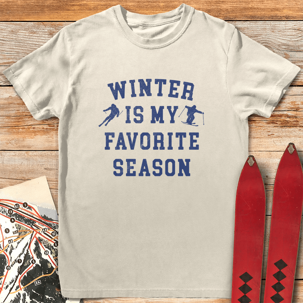 Favorite Season Ski T Shirt Gift For Skier