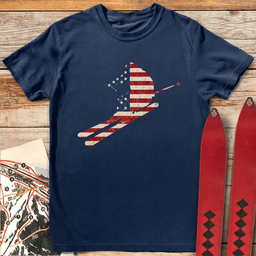 Drop In USA T Shirt Gift For Skier